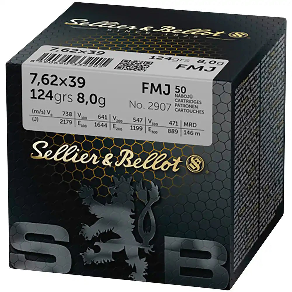 Sellier & Bellot 7,62x39 Vollmantel 8,0g/124grs.