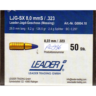 LJG-SX Geschoss 8mm.8,2g/126,5gn, 50 St.