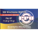 PPU .308 Win Match 175 gn FMJ  BT, 20St.