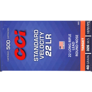 CCI .22 LR Standard Velocity,  40 gn  500 St.