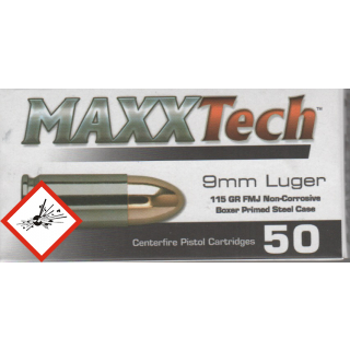 MaxxTech 9mm Luger RK 115 gn 50 St.