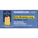 PPU 9mm Browning  108 gn FJM, 50 St.